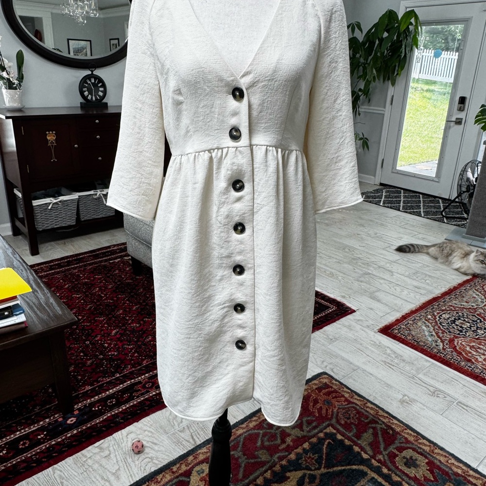 ba&sh Cream Tan V-Neck Sundress